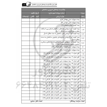 کتاب چک لیست ساختمان ویژه مهندسان عمران معماری (نوآور)
