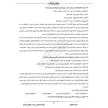 سوالات استخدامی زراعت و باغبانی با پاسخ ایران عرضه (جزوه فنری)