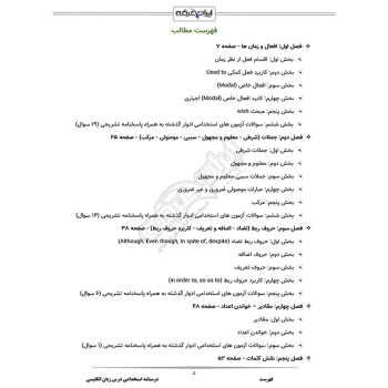 درسنامه استخدامی زبان انگلیسی عمومی ایران عرضه (جزوه فنری)