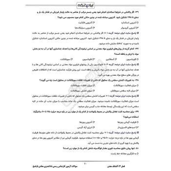 سوالات آزمون کارشناس رسمی دادگستری معادن با پاسخ ایران عرضه (جزوه فنری)